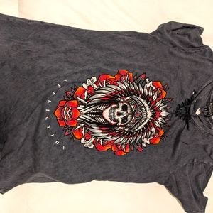 Affliction studded top